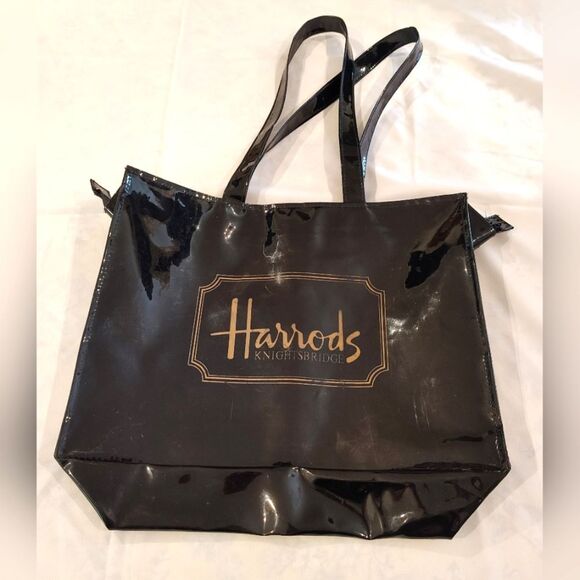 Harrod's England Large Black Tote Bag Harrods - Picture 2 of 8